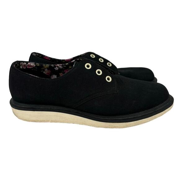 Dr Martens Pierce Canvas Oxford Sneakers Women's Size 9 Black NO LACES - Picture 1 of 8